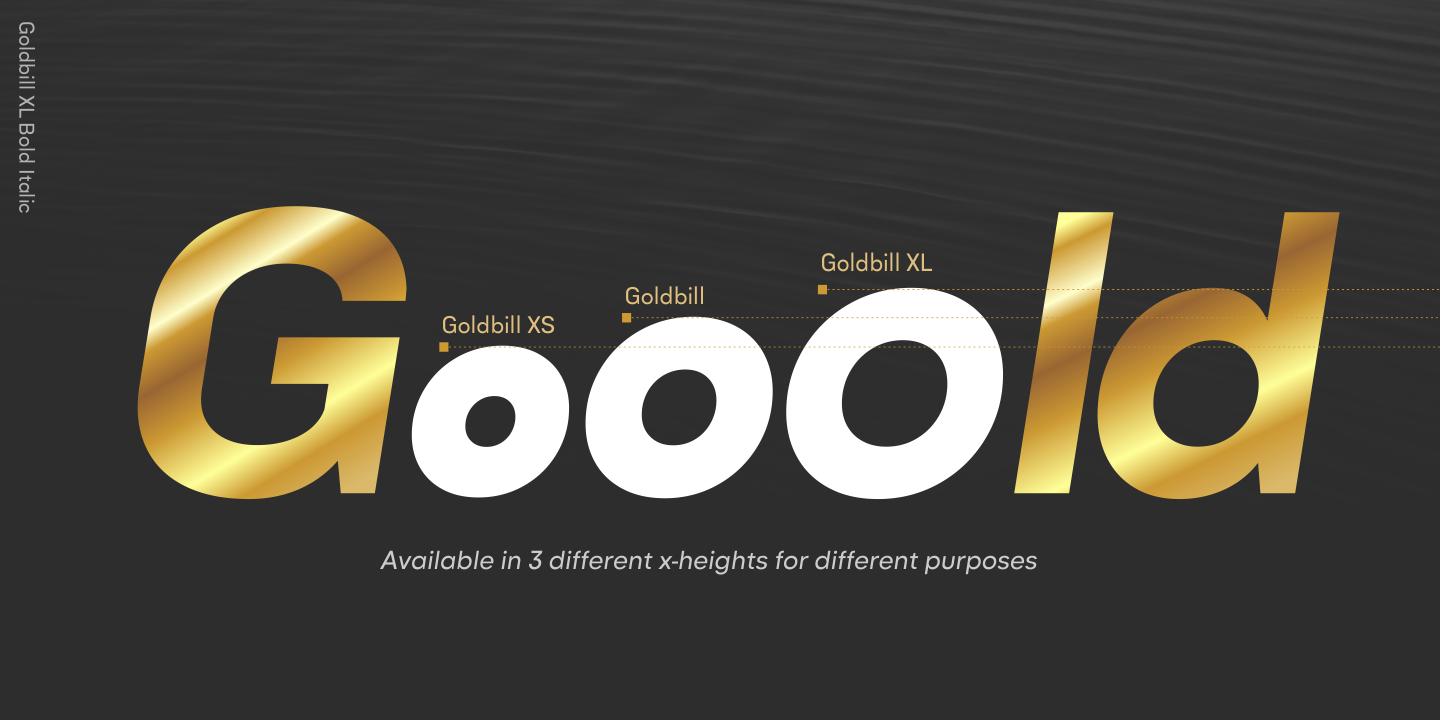 Шрифт Goldbill XS